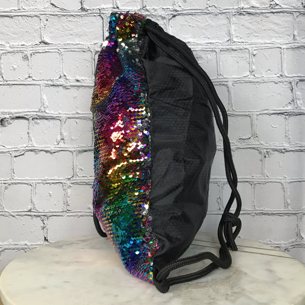 Drawstring Backpack Rainbow Pride Nylon String Ba… - image 2
